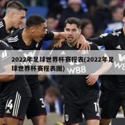 2022年足球世界杯赛程表(2022年足球世界杯赛程表图)